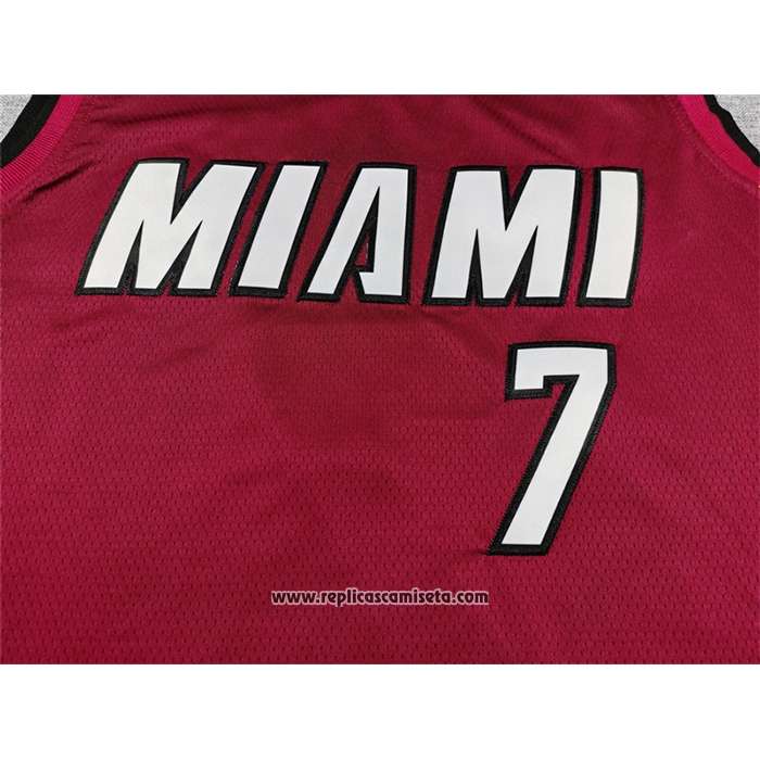 Camiseta Miami Heat Giannis Antetokounmpo NO 7 Statement Rojo